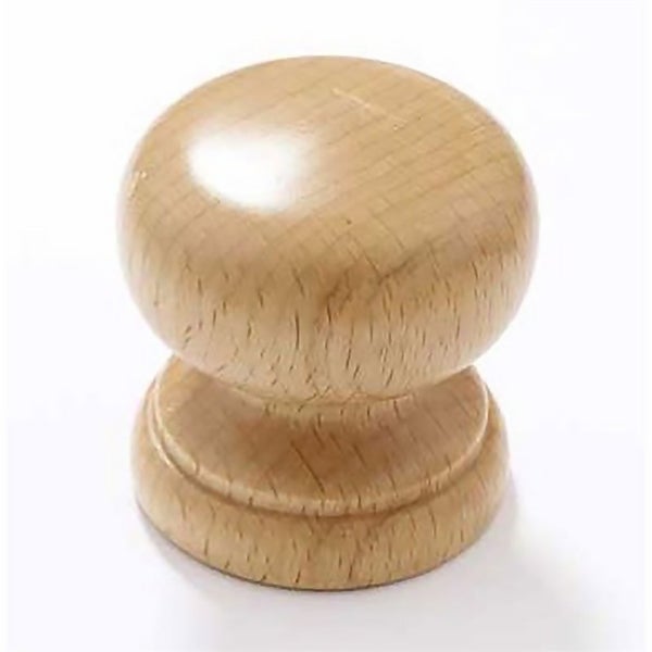 Granny Door Knob Varnished Beech 50mm Homebase
