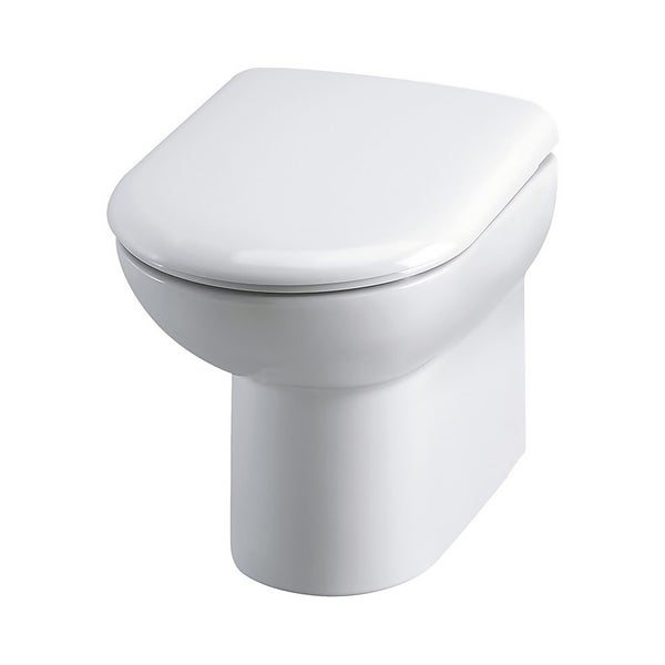 Balterley D Shape Back To Wall Pan and Soft Close Toilet Seat Homebase