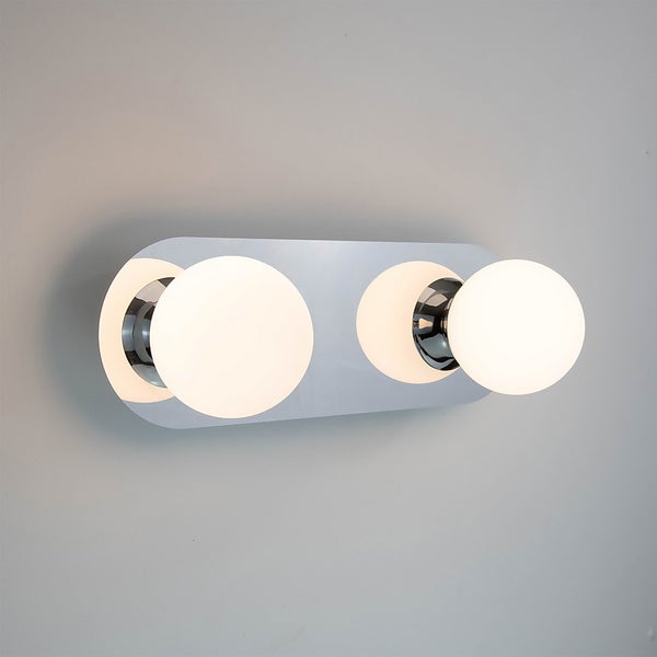Offer Homebase Iris Bathroom Light 2 x 5W Homebase