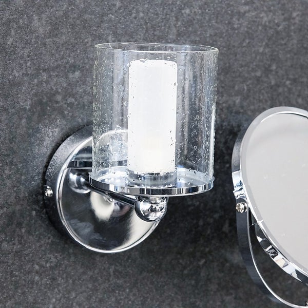 Offer Homebase Metal Lucia Single Bathroom Wall Light Homebase