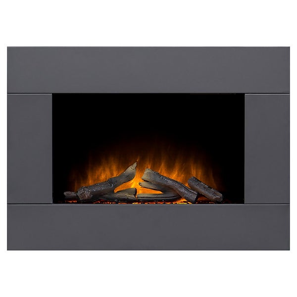 Adam Colemere Electric Fire with Wall Mounted Fitting Black Homebase
