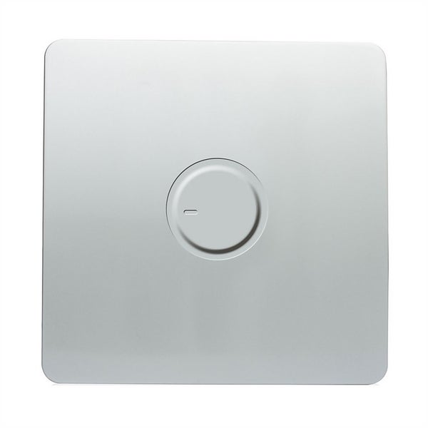 Trendi Switch 1 Gang 200 Watt Dimmer Light Switch in Screwless Silver