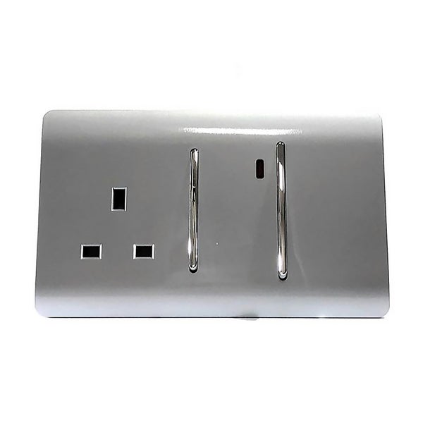 Trendi Artistic Modern 45 A Cooker Switch Inc Plug Socket and Neon