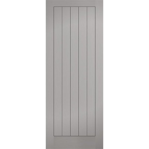 Textured Vertical Panel Grey Internal Door 1981 x 838 x 35mm