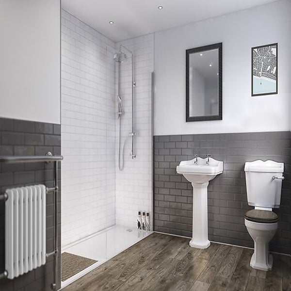 Offer Homebase Wetwall White 1220mm Shower Panel