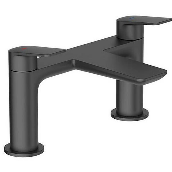 Bathstore Aero Deck Mounted Bath Tap Matt Black Homebase