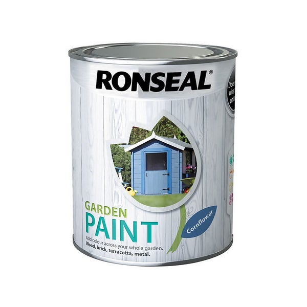 Offer Homebase Water Based Ronseal Garden Paint Cornflower
