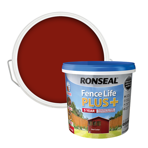 Offer Homebase Ronseal Fence Life Plus Paint Red Cedar