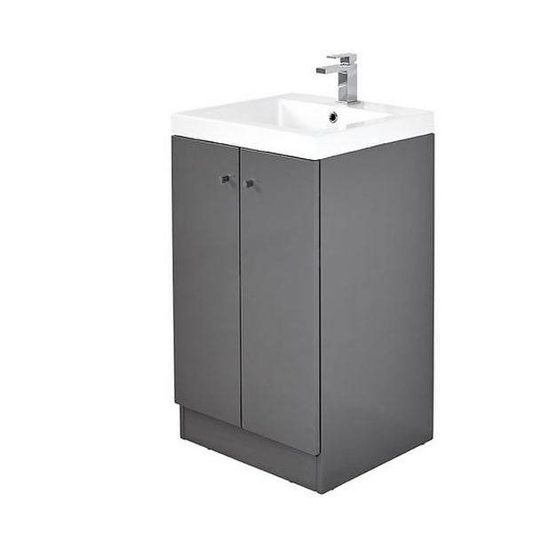 Bathstore Alpine Duo 500mm Basin and Floorstanding Vanity Unit Gloss
