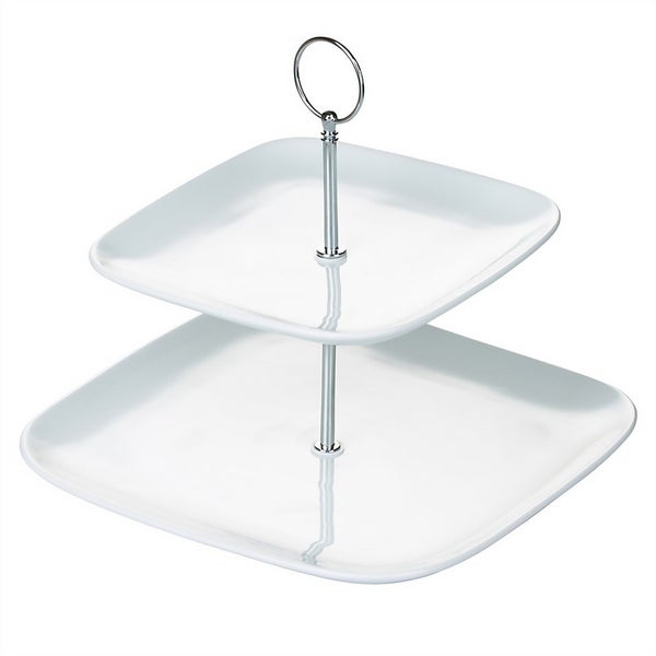 2 Tier Square Cake Stand Homebase
