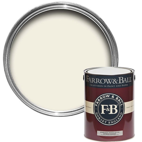 Farrow & Ball Exterior Masonry Paint Wimborne White 5L Homebase