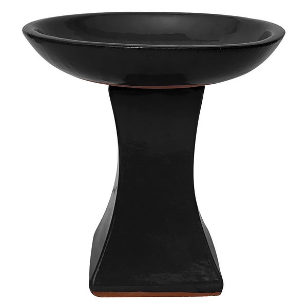 Glazed Black Bird Bath Homebase