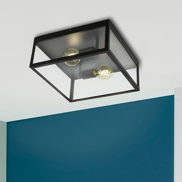 Eglo Charterhouse Flush Light Black Homebase