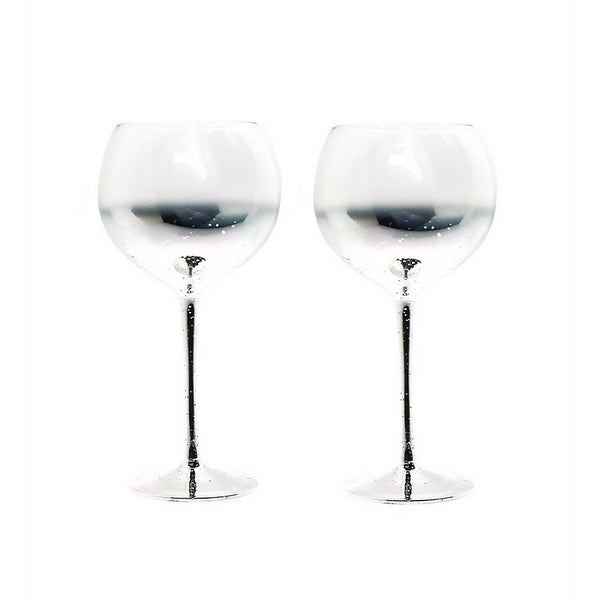 Gin Glasses Set of 2 Silver Homebase