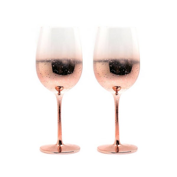 Wine Glasses Set of 2 Rose Gold Homebase