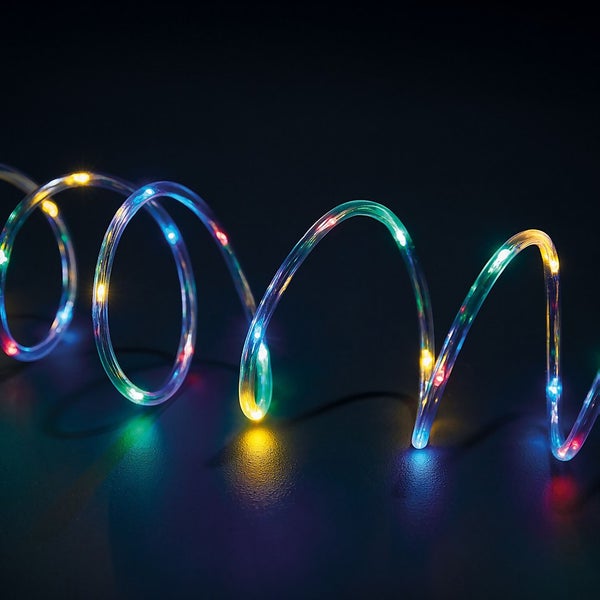 Tube Rope Outdoor Christmas Light Multicolour 10m Homebase