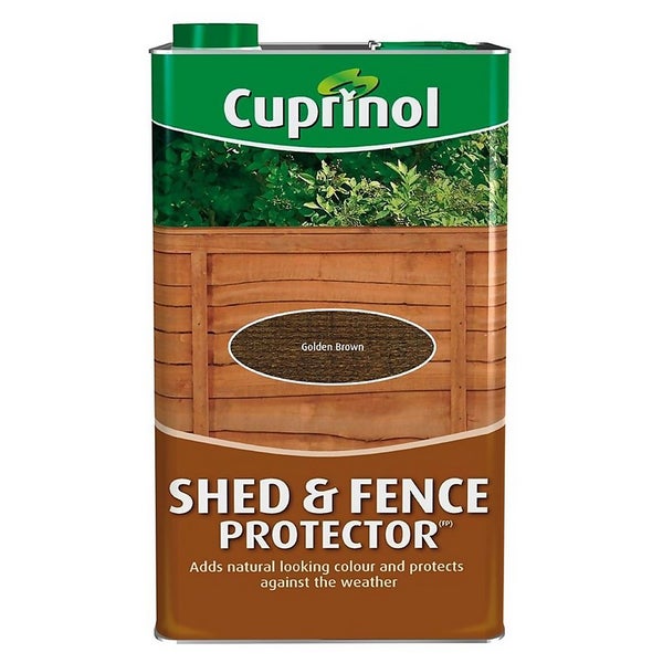 Cuprinol Shed and Fence Protector Golden Brown 5L Homebase