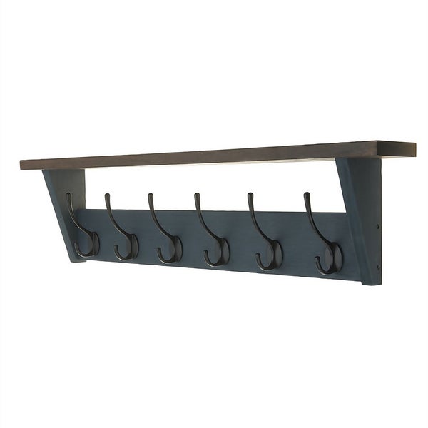 6 Black Victorian Hook on Grey Shelf Combo Homebase