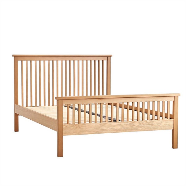 Atlanta Double Bed Frame Oak Homebase