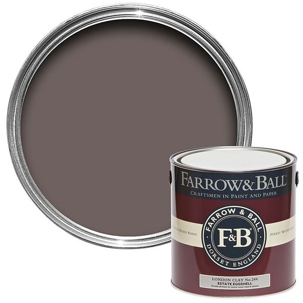 Farrow & Ball Estate Eggshell Paint London Clay 2.5L Homebase