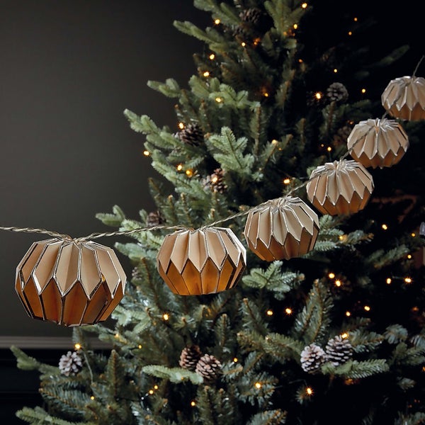 10 Paper Lantern String Lights (Battery Operated) Homebase