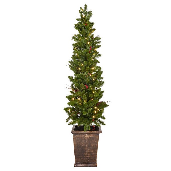 5ft Prelit / PreDecorated Berries Pot Tree Homebase