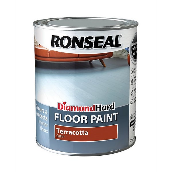 Ronseal Diamond Hard Terracotta Floor Paint 750ml Homebase