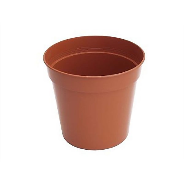 Flower Pot in Orange 17.8cm Homebase