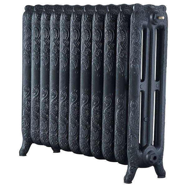 Arroll Cast Iron Radiator 925 X 760 - Pewter | Homebase