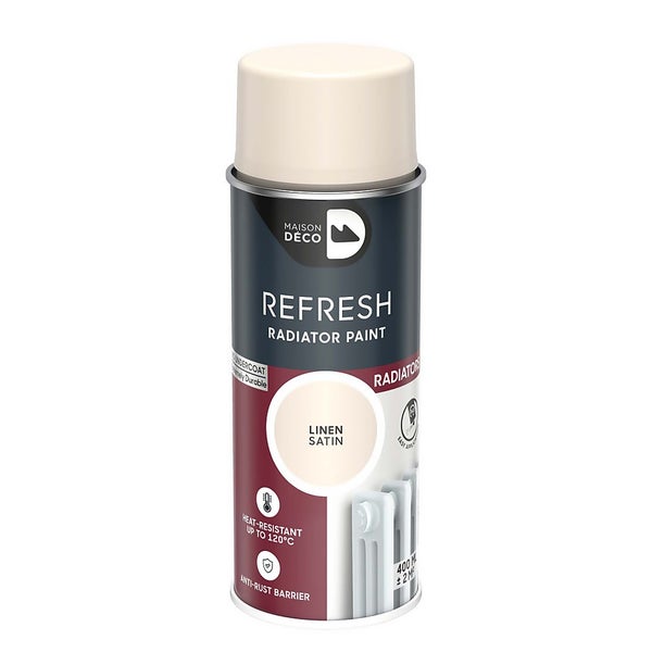 Maison Deco Refresh Radiator Spray Paint Linen 400ml Homebase