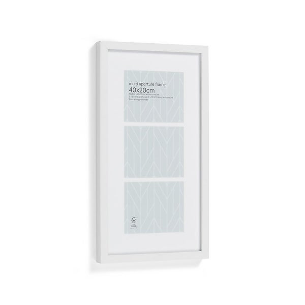 Offer Homebase Box Photo Frame Multi Aperture 40x20cm