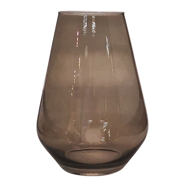 Large Glass Teardrop Vase Smoke Homebase
