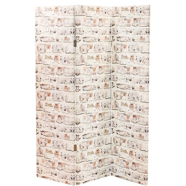 Arthouse Washed Brick Room Divider White Homebase