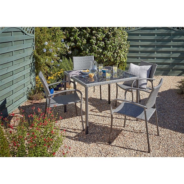 Offer Homebase Yes Bambrick 4 Seater Garden Dining Set