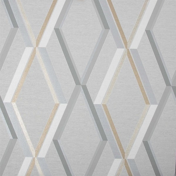 Superfresco Easy Prestige Geo Grey Wallpaper Homebase
