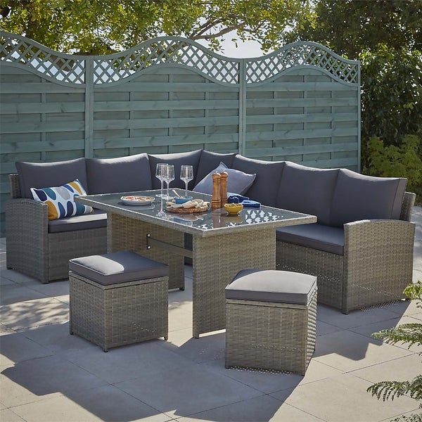 Matara Rattan Corner Sofa Dining And Garden Furniture Set Review