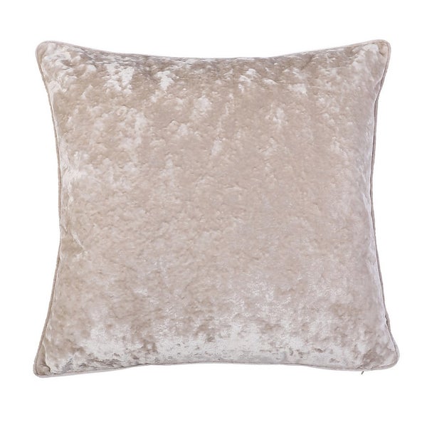 Large Crushed Velvet Cushion Champagne 58x58cm Homebase
