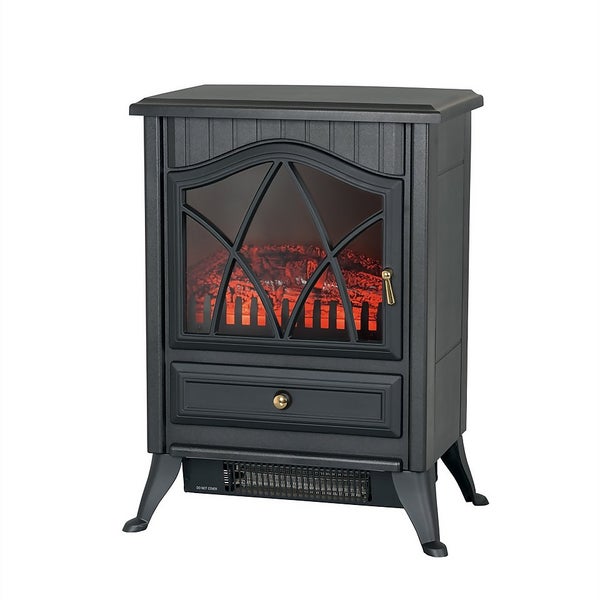 Arlec 1800W Flame Effect Electric Fireplace Heater Black Homebase