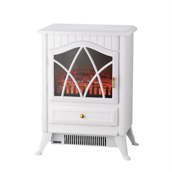 Arlec 1800W Flame Effect Electric Fireplace Heater White Homebase