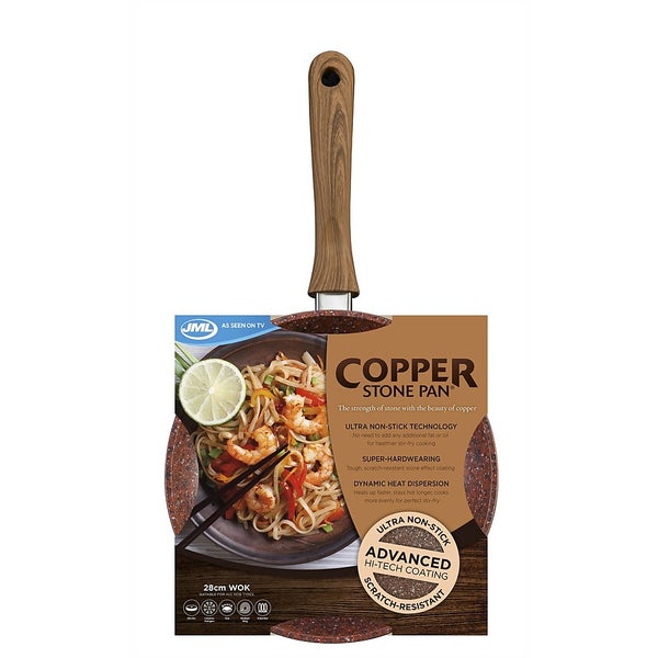 JML Copper Stone Wok Pan Homebase
