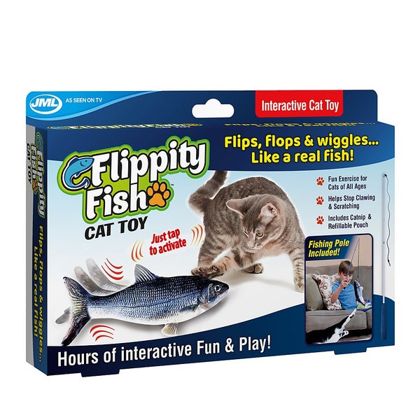 ontel flippity fish cat toy videos