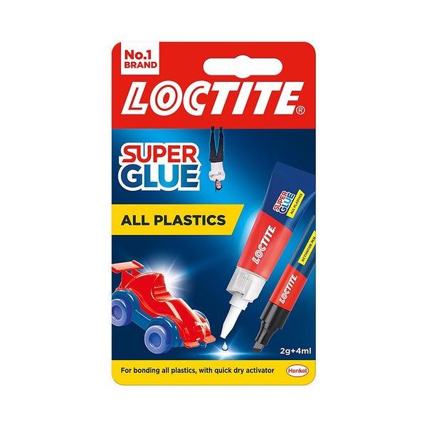 Loctite Super Glue All Plastics 2g & 4ml Homebase