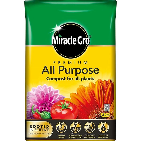 Offer Homebase Miracle Gro Premium All Purpose Compost