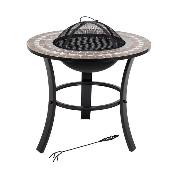 Offer Homebase La Hacienda Naxos Fire Pit with Mosaic Surround