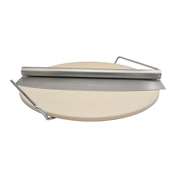 BBQ Pizza Stone with Stand and Cutter Homebase