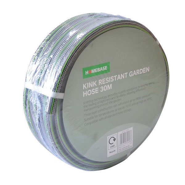 Homebase Anti Kink Resistant Garden Hose 30m Homebase