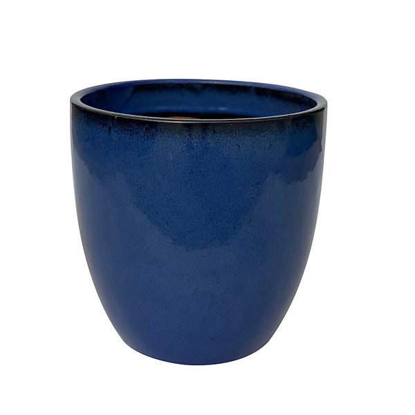 Chiswick Egg Imperial Terracotta Plant Pot Blue 44cm Homebase