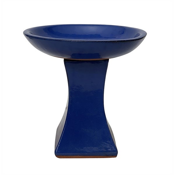 Chiswick Blue Glazed Bird Bath Homebase