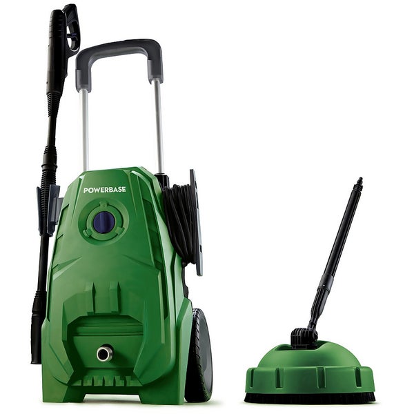 Powerbase 1850W Pressure Washer with Patio Cleaner Homebase