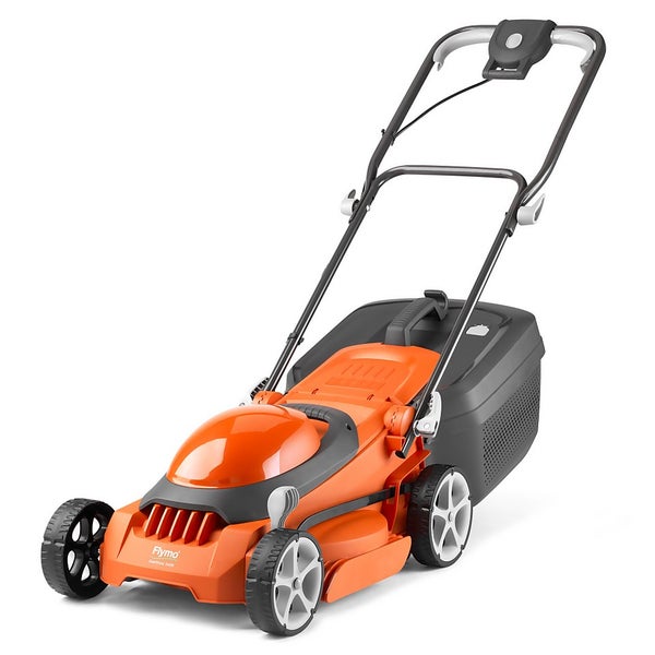 Flymo EasiStore 340R Corded Rotary Lawn Mower 1400W Homebase